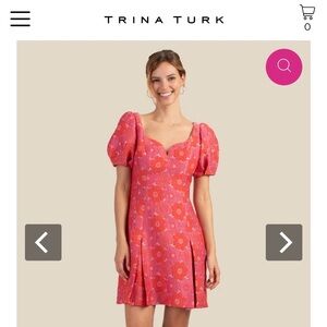 Devi TRINA TURK Puff Sleeve Mini Dress Size 2